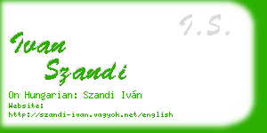 ivan szandi business card